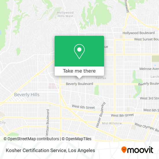 Mapa de Kosher Certification Service