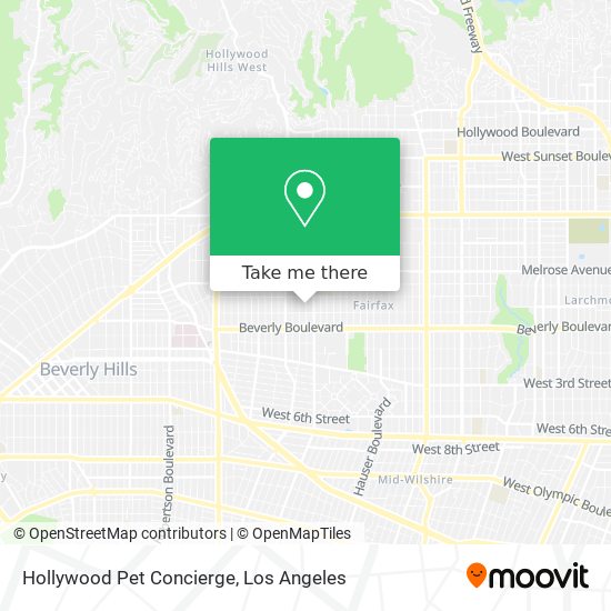 Mapa de Hollywood Pet Concierge