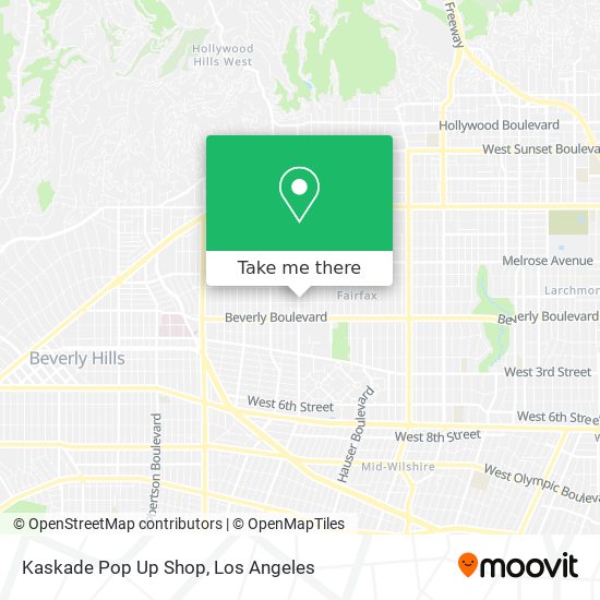 Mapa de Kaskade Pop Up Shop
