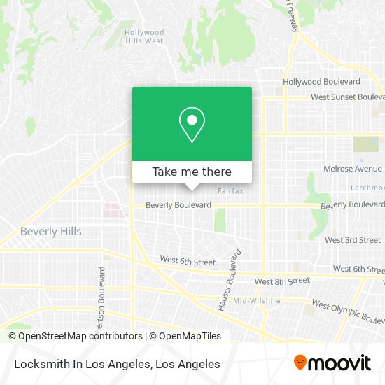 Locksmith In Los Angeles map