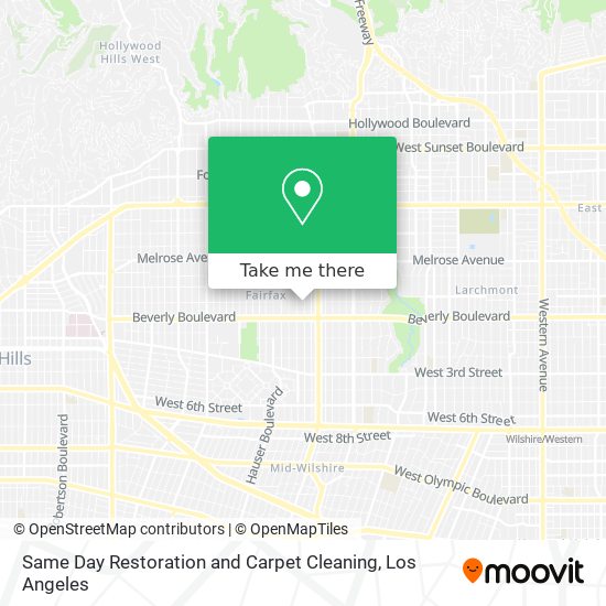 Same Day Restoration and Carpet Cleaning map
