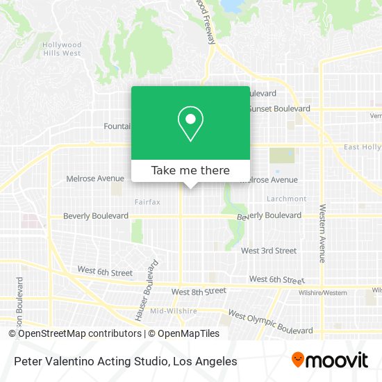 Mapa de Peter Valentino Acting Studio