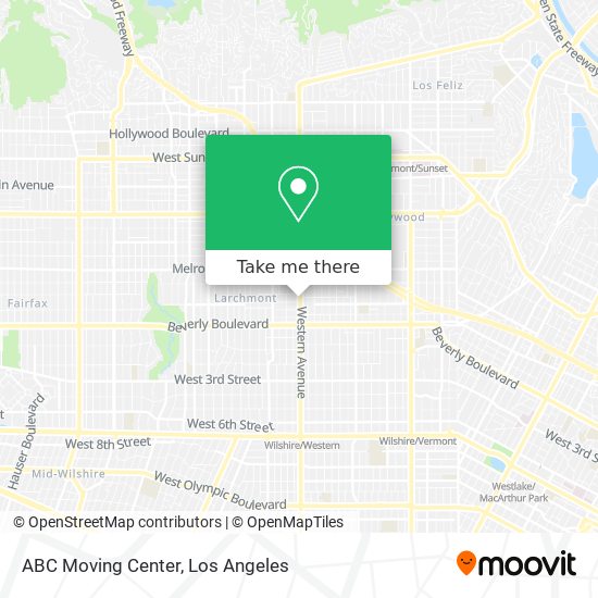 ABC Moving Center map