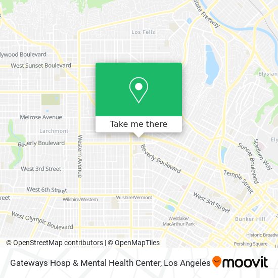 Mapa de Gateways Hosp & Mental Health Center