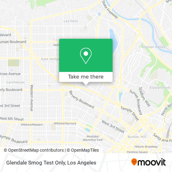 Mapa de Glendale Smog Test Only