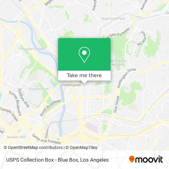 Mapa de USPS Collection Box - Blue Box