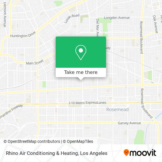 Rhino Air Conditioning & Heating map