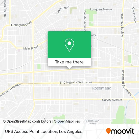 UPS Access Point Location map