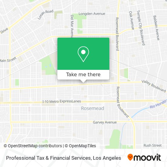 Professional Tax & Financial Services map
