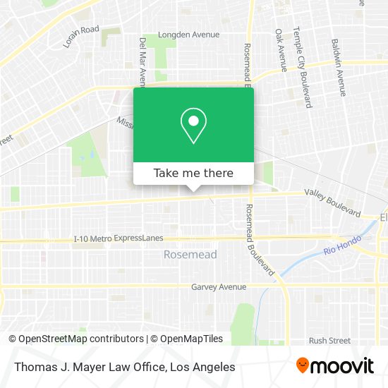 Mapa de Thomas J. Mayer Law Office