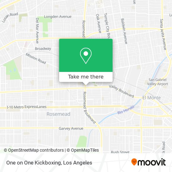 One on One Kickboxing map