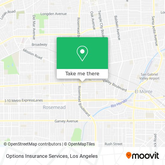 Options Insurance Services map