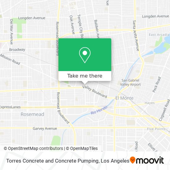 Mapa de Torres Concrete and Concrete Pumping