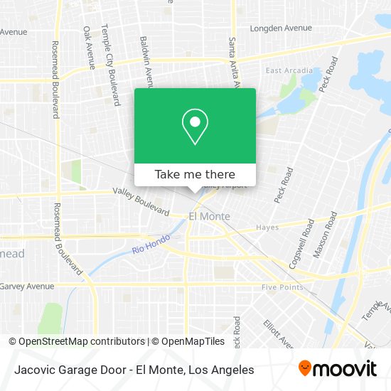 Jacovic Garage Door - El Monte map