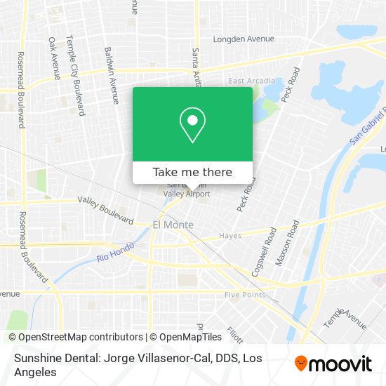 Mapa de Sunshine Dental: Jorge Villasenor-Cal, DDS