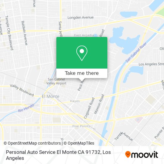Personal Auto Service El Monte CA 91732 map