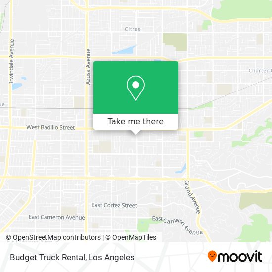 Budget Truck Rental map