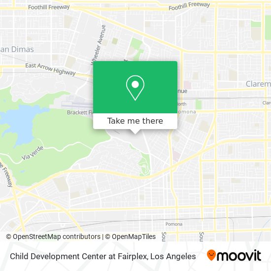 Child Development Center at Fairplex map
