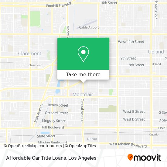 Affordable Car Title Loans map