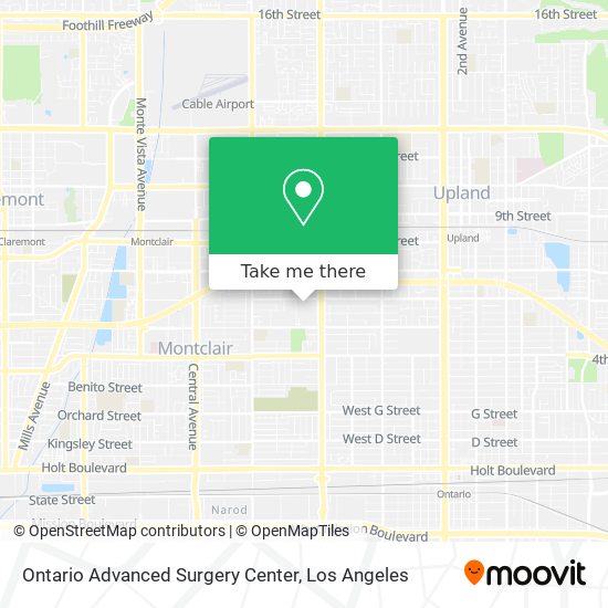 Mapa de Ontario Advanced Surgery Center