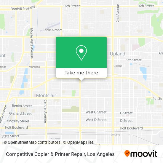 Competitive Copier & Printer Repair map