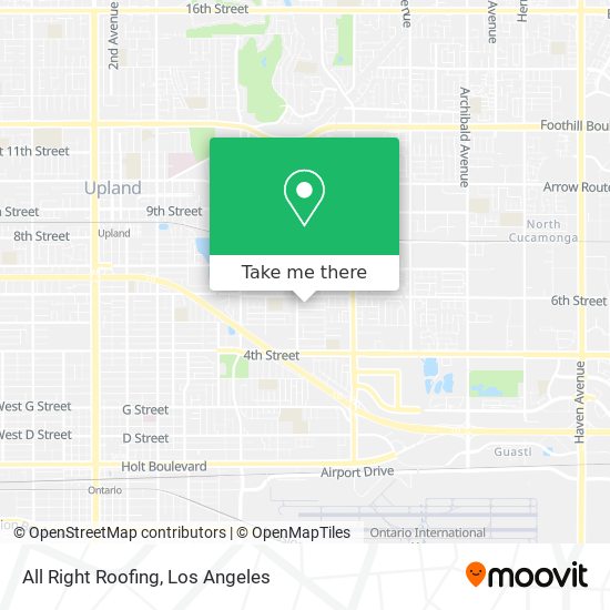 All Right Roofing map