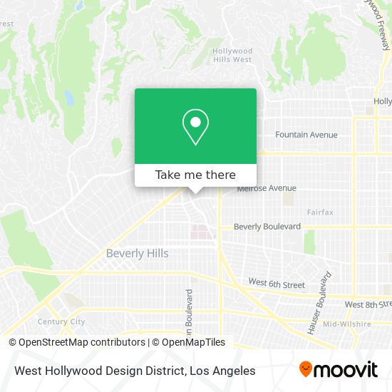 Mapa de West Hollywood Design District