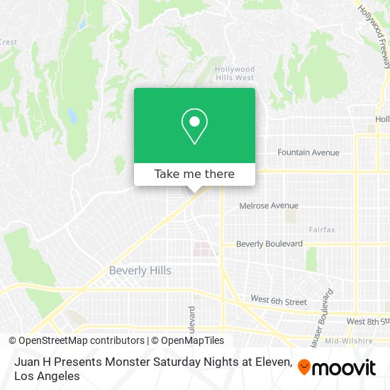Juan H Presents Monster Saturday Nights at Eleven map