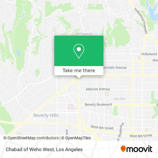 Chabad of Weho West map