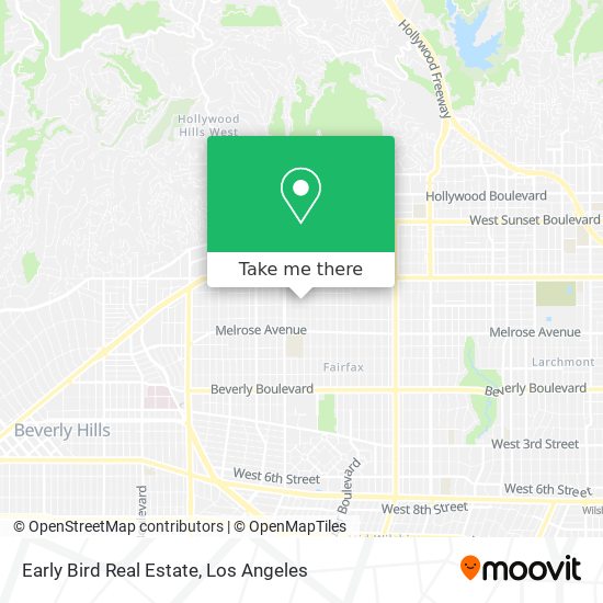 Early Bird Real Estate map