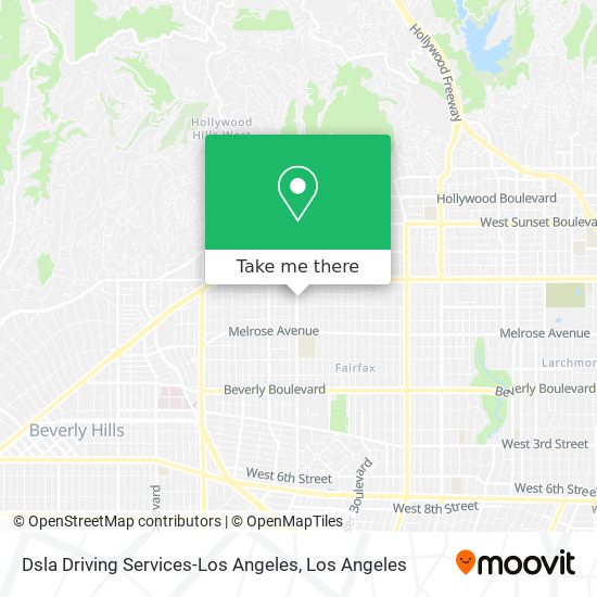 Mapa de Dsla Driving Services-Los Angeles