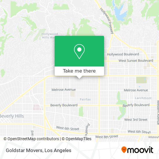 Goldstar Movers map