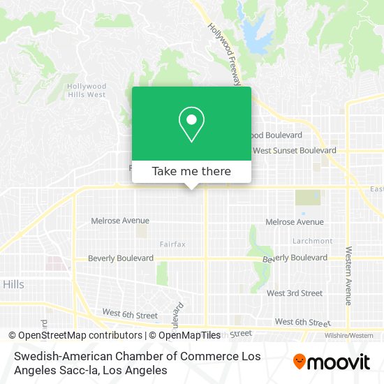 Swedish-American Chamber of Commerce Los Angeles Sacc-la map
