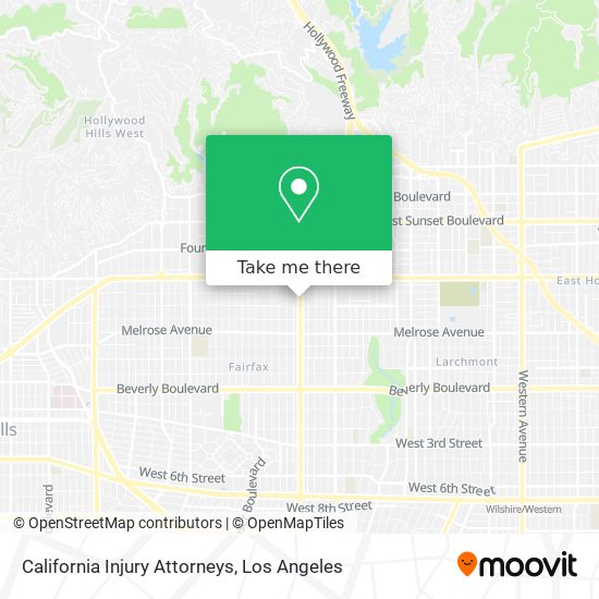 California Injury Attorneys map