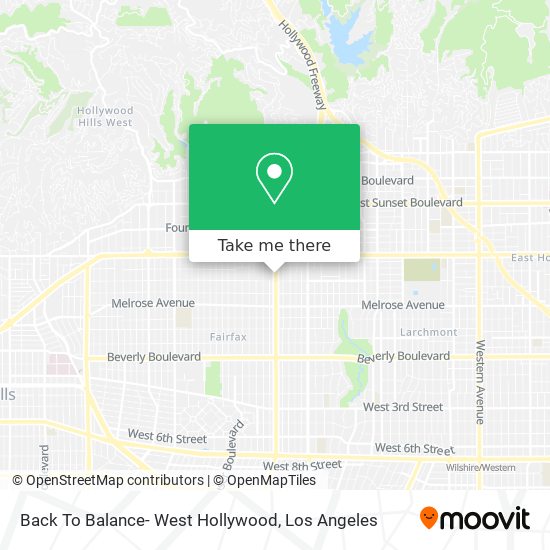 Mapa de Back To Balance- West Hollywood