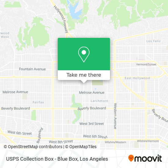 Mapa de USPS Collection Box - Blue Box