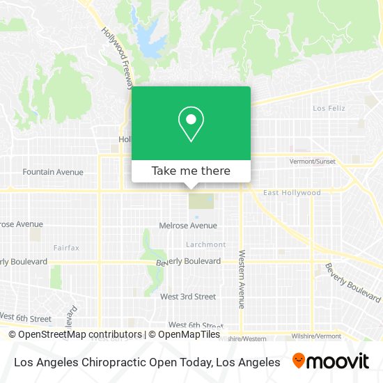 Los Angeles Chiropractic Open Today map