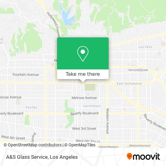 A&S Glass Service map