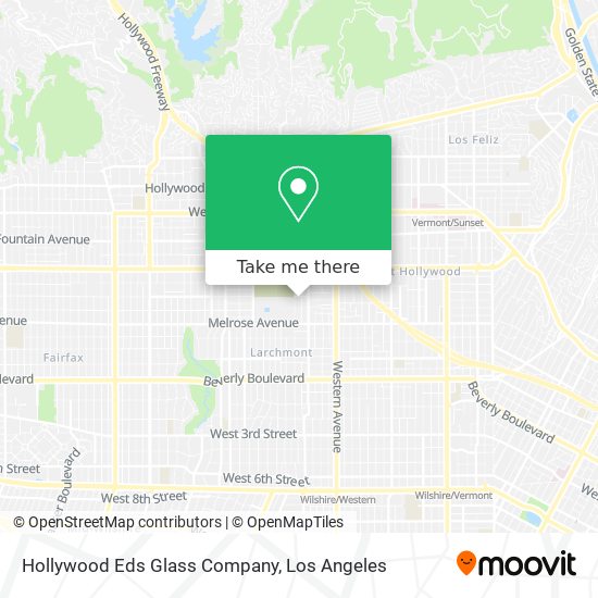 Hollywood Eds Glass Company map