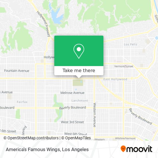 America's Famous Wings map