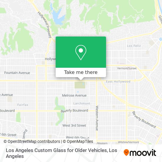 Los Angeles Custom Glass for Older Vehicles map