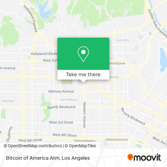 Mapa de Bitcoin of America Atm