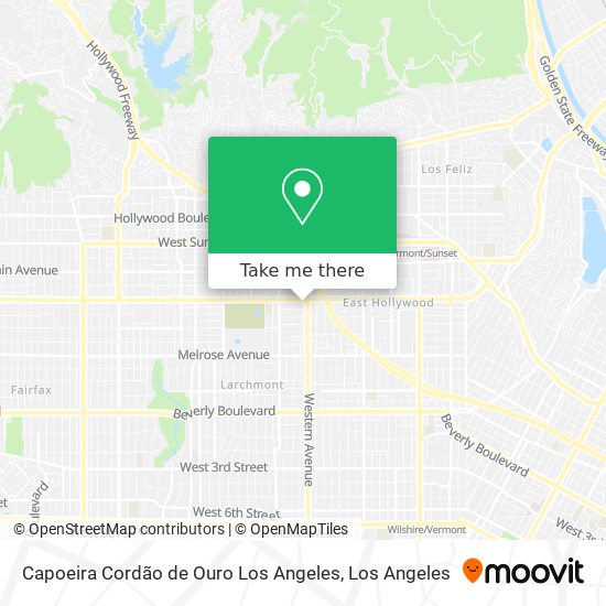 Capoeira Cordão de Ouro Los Angeles map