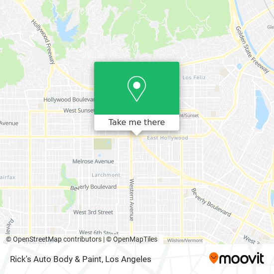 Rick's Auto Body & Paint map