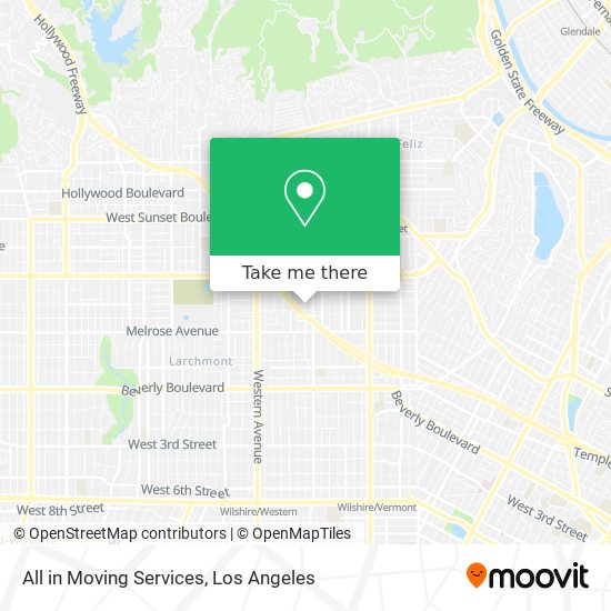 All in Moving Services map