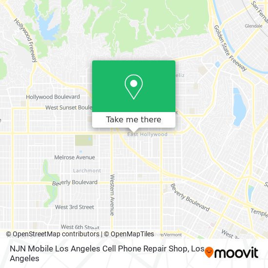 Mapa de NJN Mobile Los Angeles Cell Phone Repair Shop