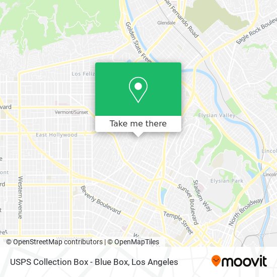 USPS Collection Box - Blue Box map