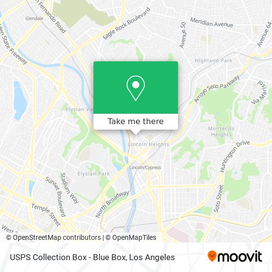 USPS Collection Box - Blue Box map