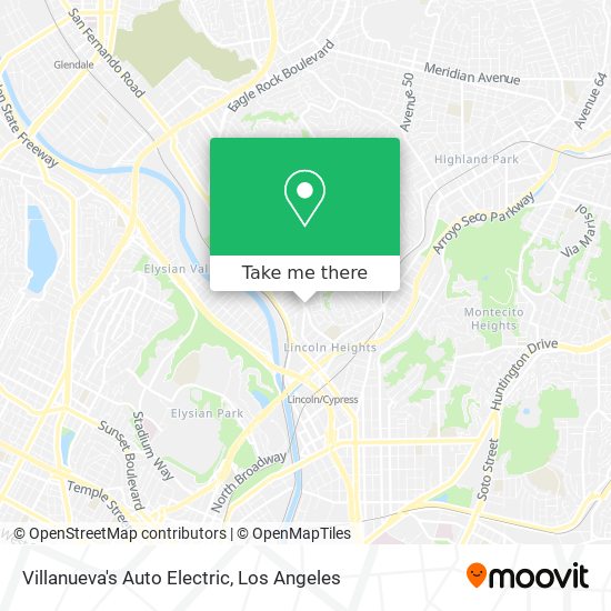 Villanueva's Auto Electric map