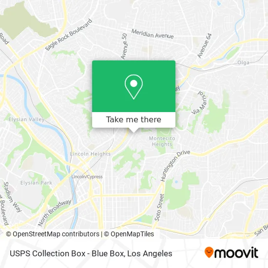 USPS Collection Box - Blue Box map